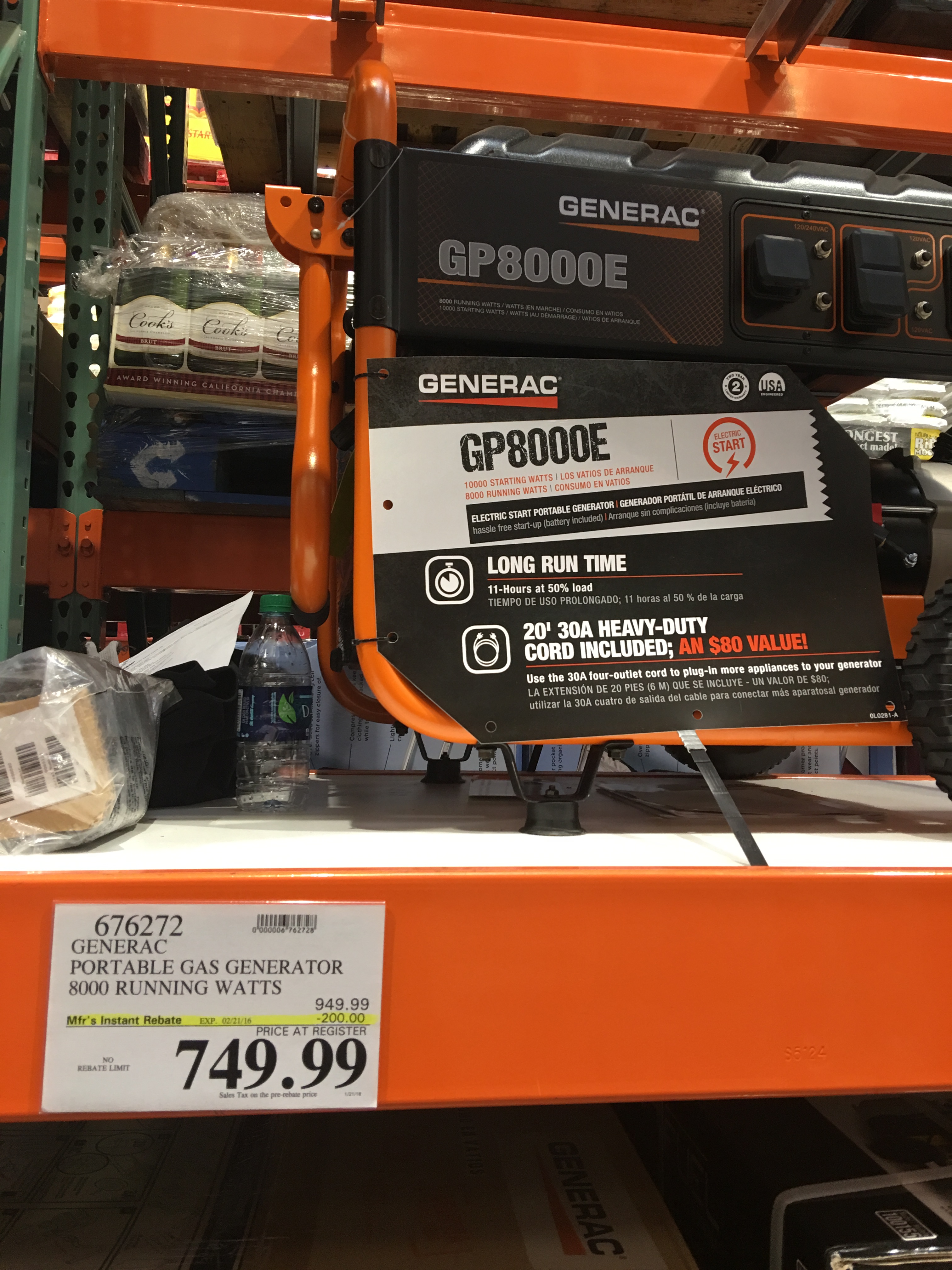 Costco Generac 8000 Sky Electric LLC